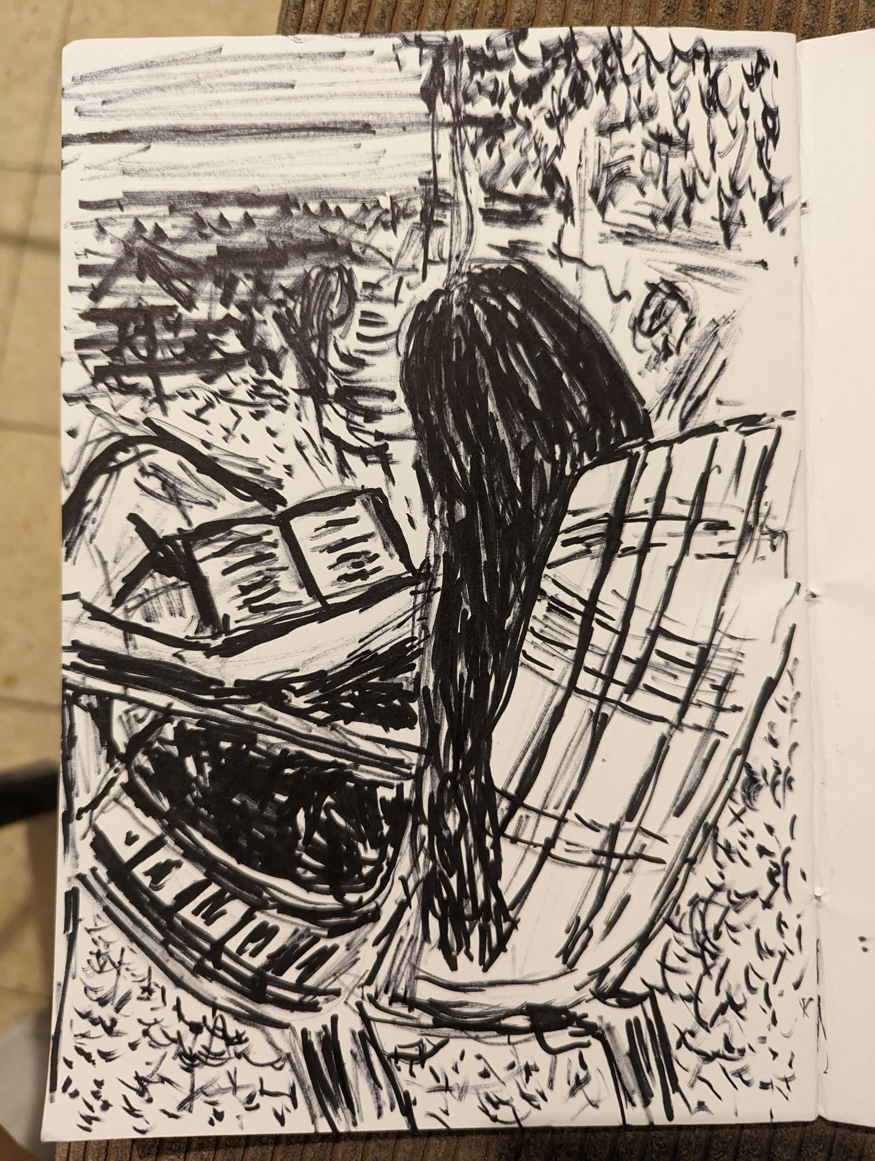 Tel Aviv street sketch